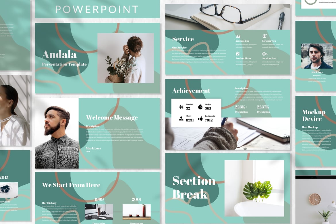 Andala - Template Powerpoint Kreatif untuk Presentasi Menarik