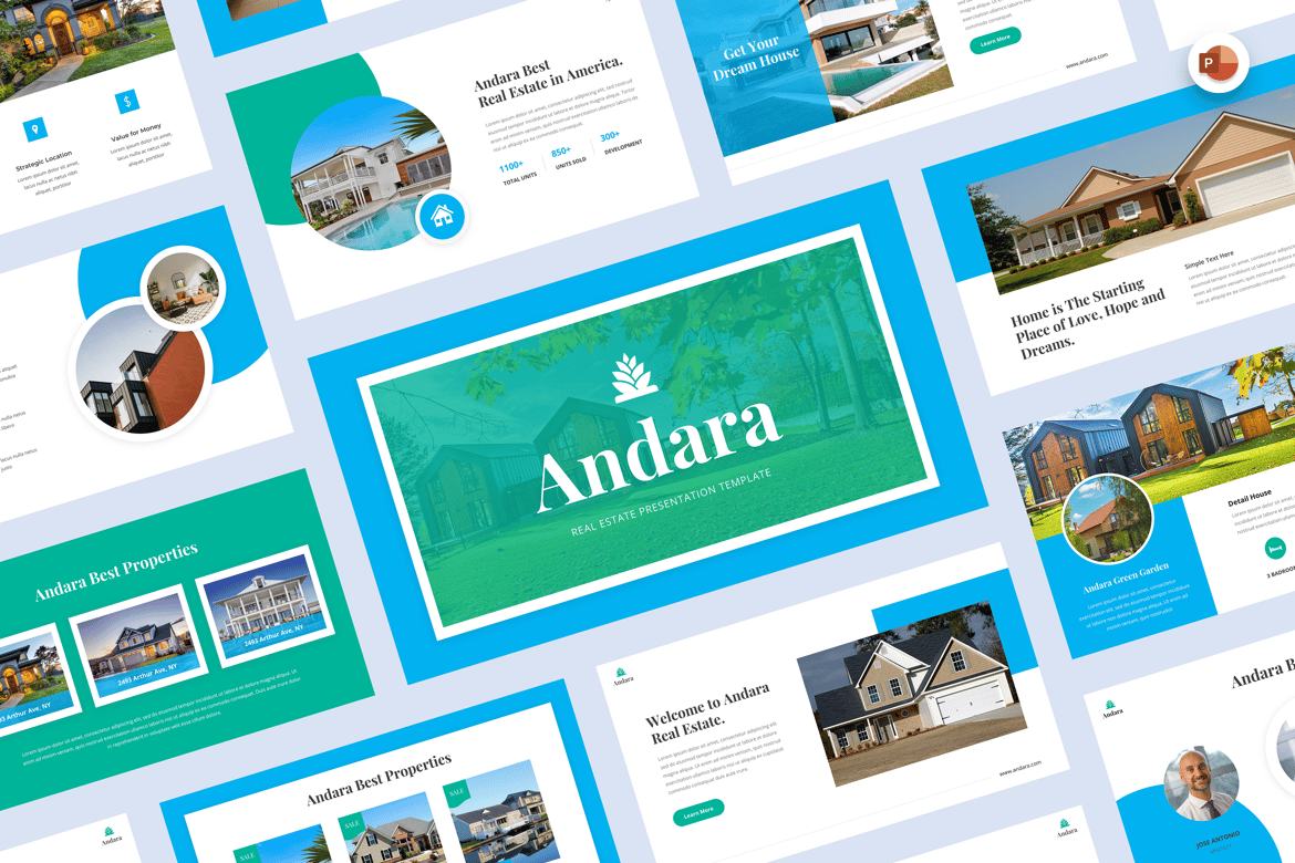 Andara - Template PowerPoint Real Estate yang Menarik dan Profesional
