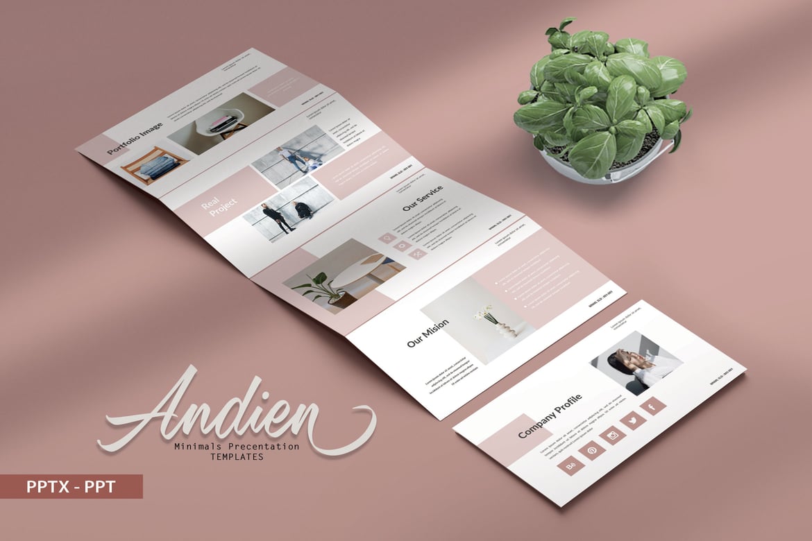 Template Presentasi Fashion Modern ANDIEN - Powerpoint Minimalis