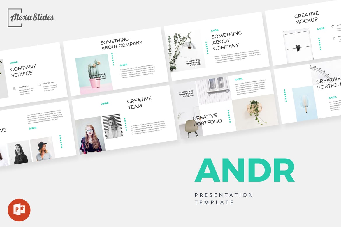 ANDR - Template PowerPoint Minimalis yang Menawan