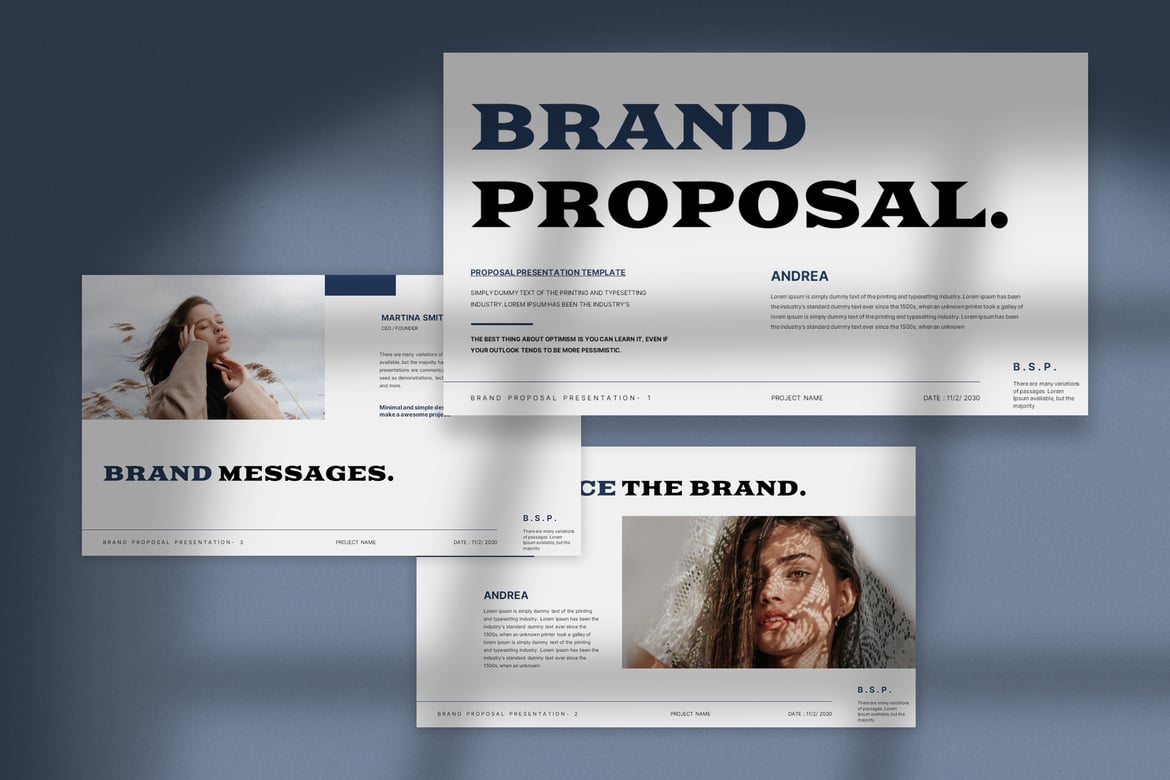 Template Powerpoint Andrea - Solusi Presentasi Brand yang Elegan