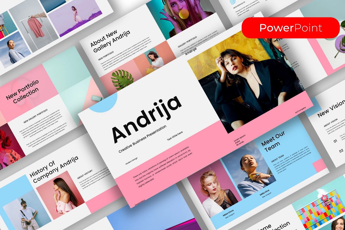 Andrija – Template PowerPoint Kreatif untuk Presentasi Menarik