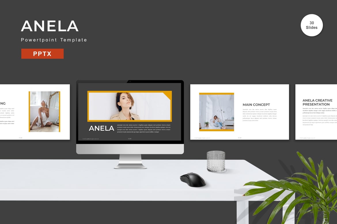 Template Powerpoint Anela - Solusi Presentasi Profesional