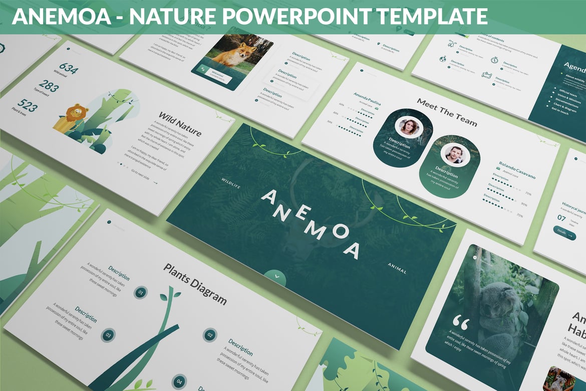 Anemoa - Template Powerpoint Alam yang Menawan