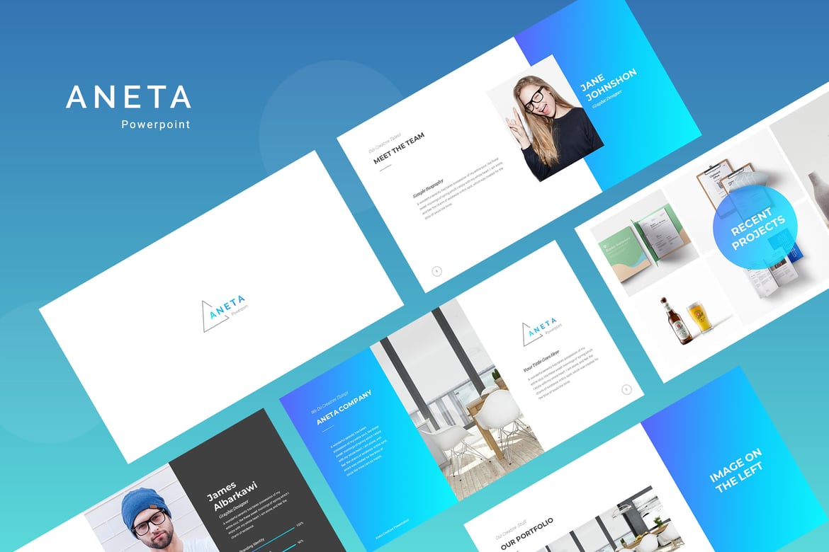 Template PowerPoint Aneta: Presentasi Profesional dan Kreatif