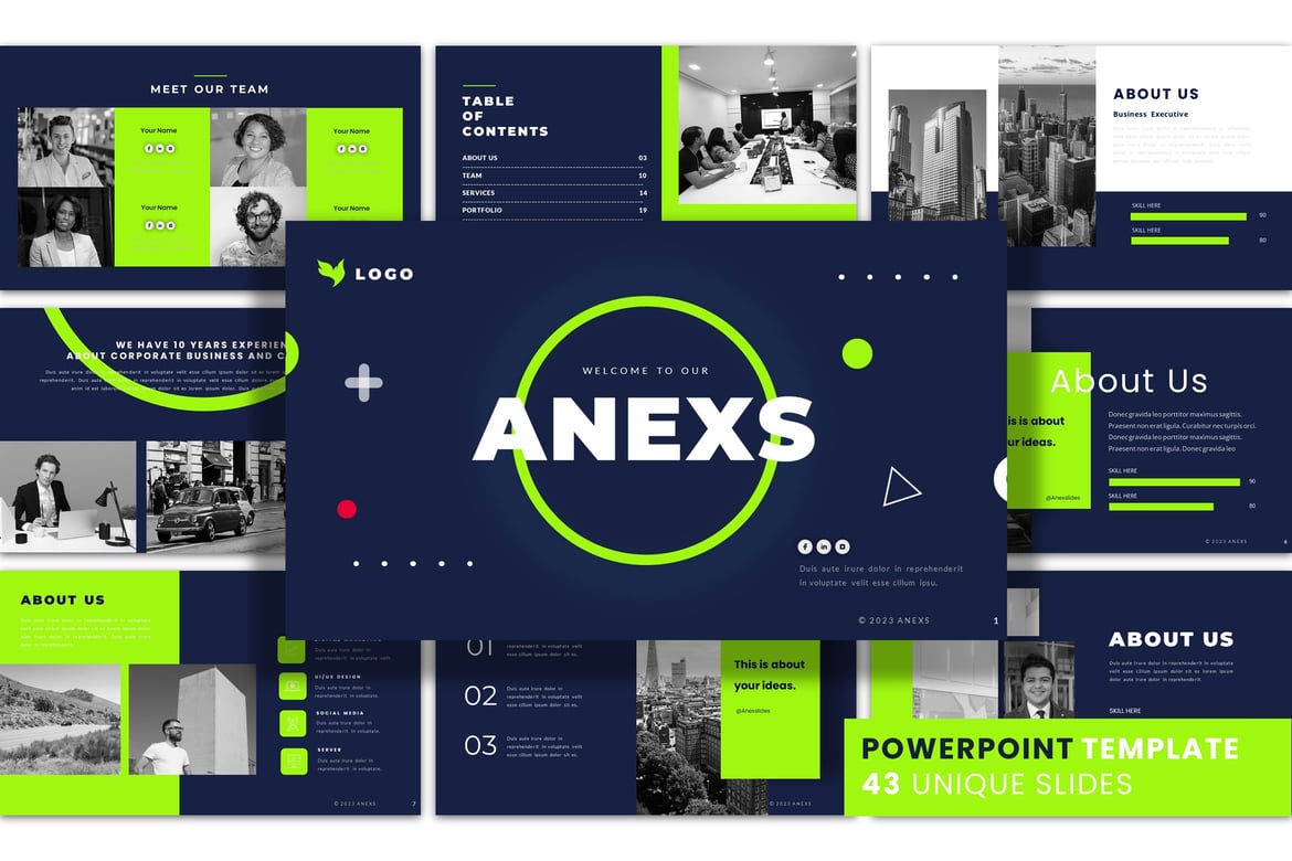 Template Presentasi PowerPoint Anex Slides yang Menarik dan Profesional