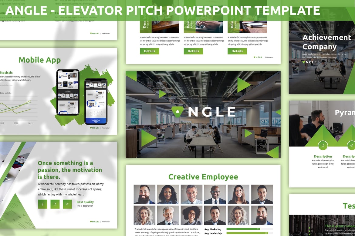 Template Powerpoint Pitch Elevator Angle: Presentasi Modern dan Menarik