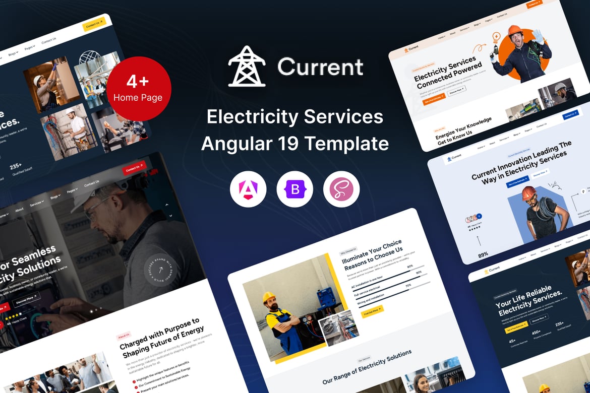 Template Website Layanan Listrik Angular - Current