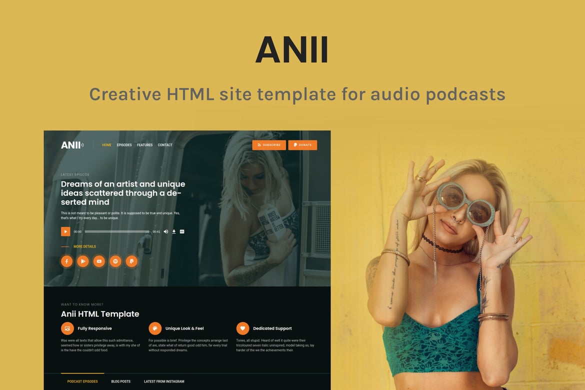 Template Website Anii - Solusi Modern untuk Podcast Audio Anda