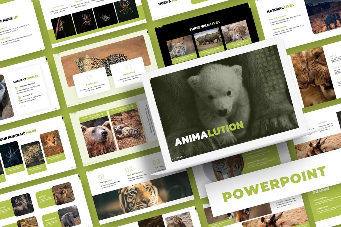Animalution - Template Powerpoint Serbaguna untuk Presentasi Anda
