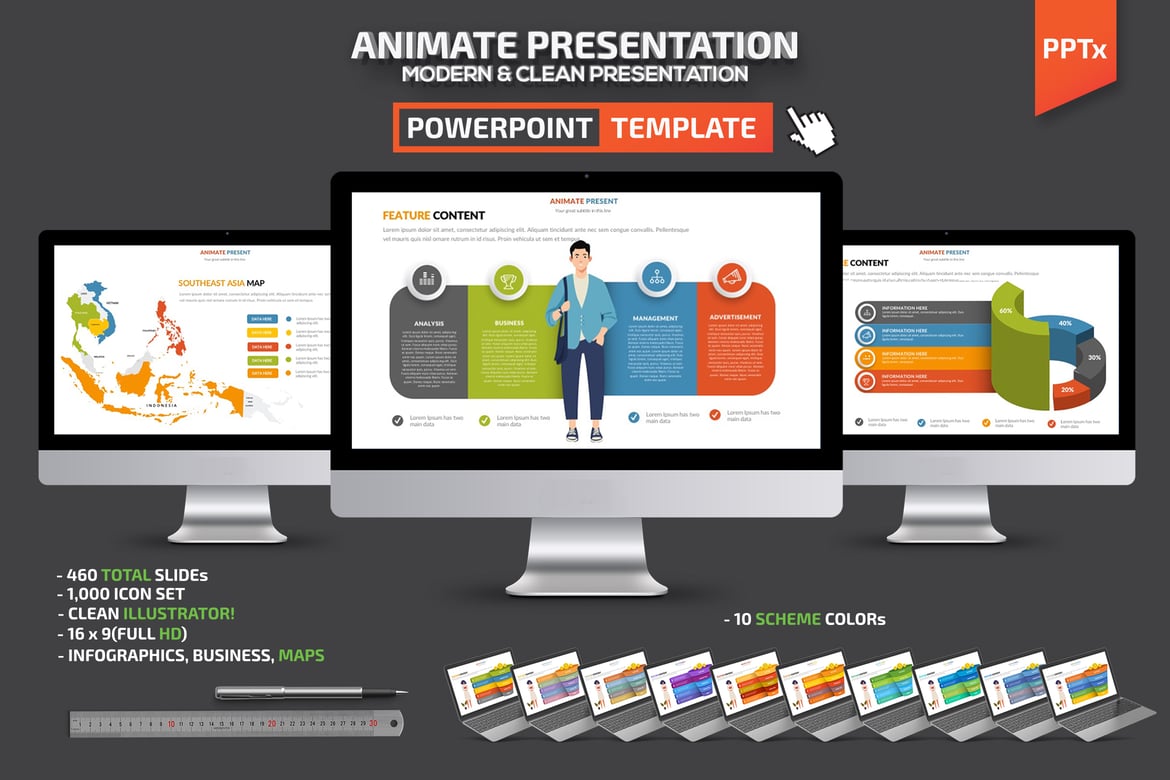 Template Presentasi PowerPoint Animasi yang Menarik