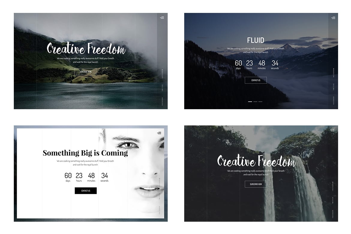 Template Website Animasi 'Coming Soon' - Fluid yang Menarik