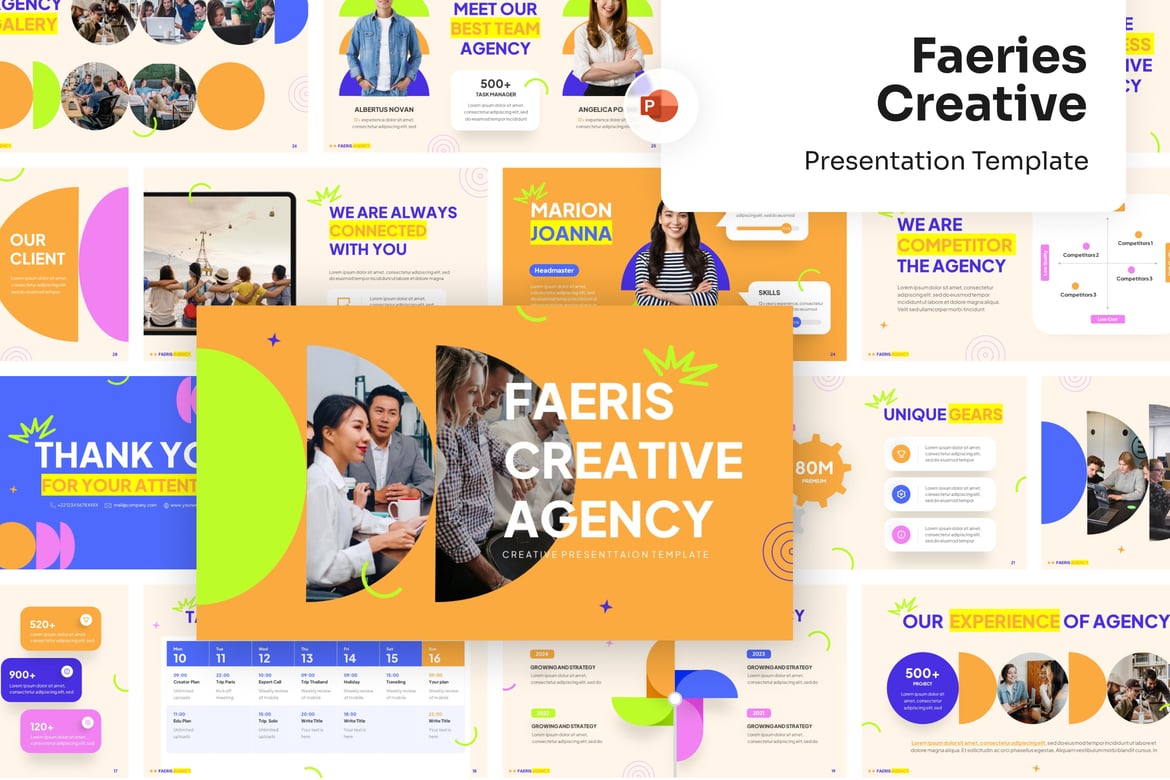 Template Presentasi PowerPoint Kreatif yang Dinamis