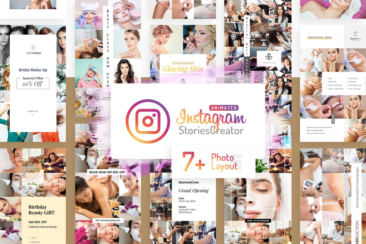 Kreator Cerita Instagram Animasi - Template PowerPoint V7