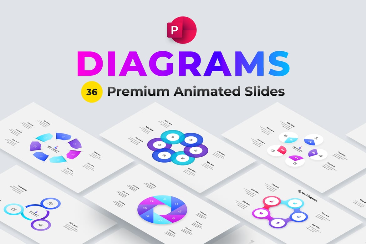 Diagram Infografis Siklus Animasi untuk Presentasi PowerPoint yang Menarik