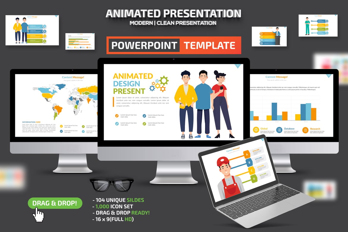 Template Powerpoint Presentasi Animasi Menarik dan Profesional