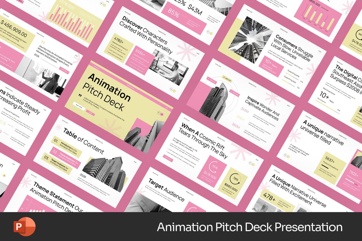 Template Presentasi PowerPoint untuk Pitch Animasi yang Menarik