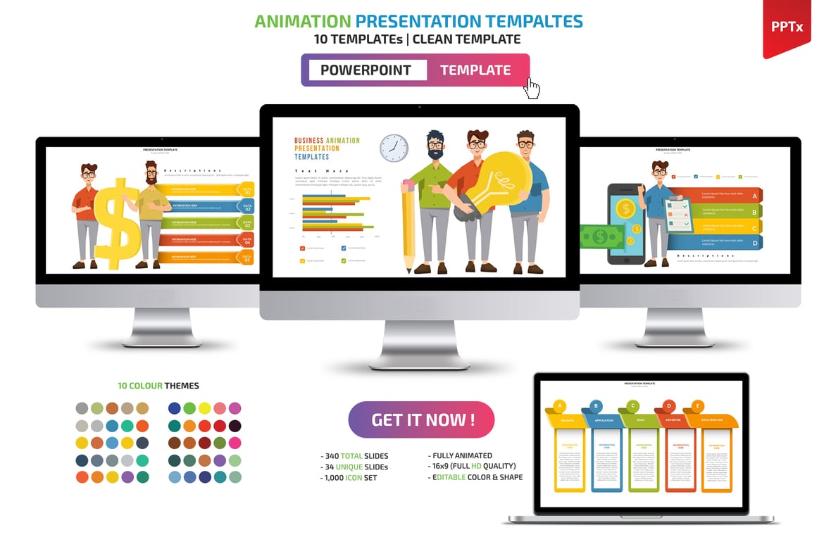 Template Presentasi PowerPoint Animasi Menarik dan Profesional