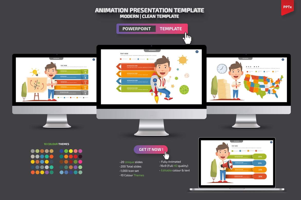 Template Powerpoint Presentasi Animasi yang Menarik