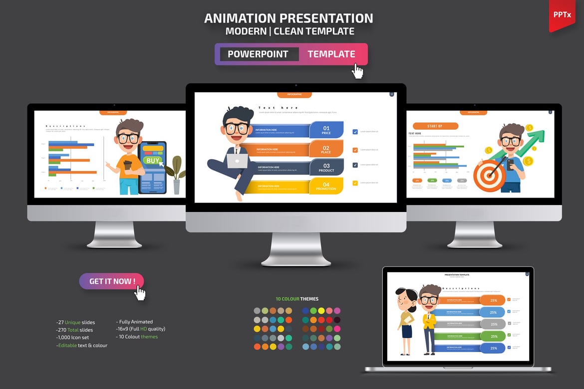 Template PowerPoint Animasi Menarik untuk Presentasi Profesional