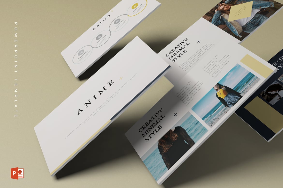 Template PowerPoint Anime Kreatif untuk Presentasi Menarik