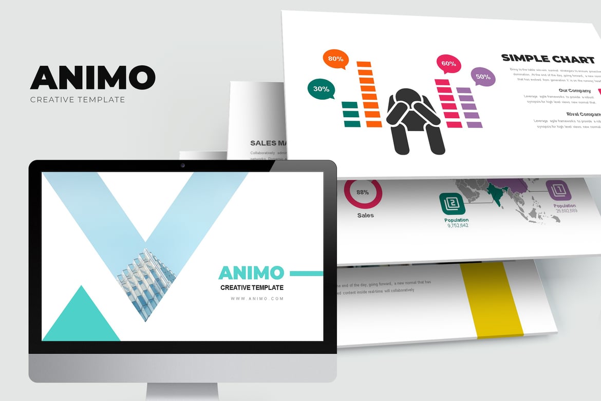 Template PowerPoint Animo: Desain Kreatif untuk Presentasi Urban