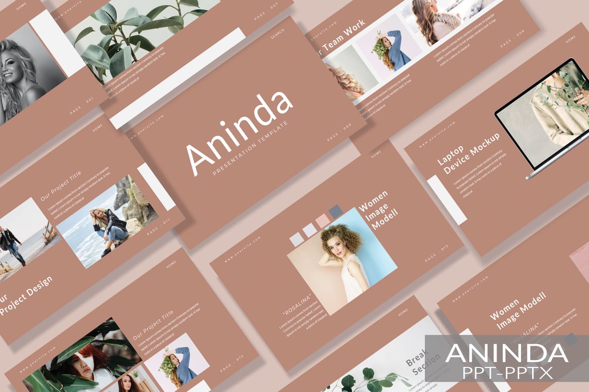 ANINDA - Template Presentasi Fashion yang Stylish dan Modern