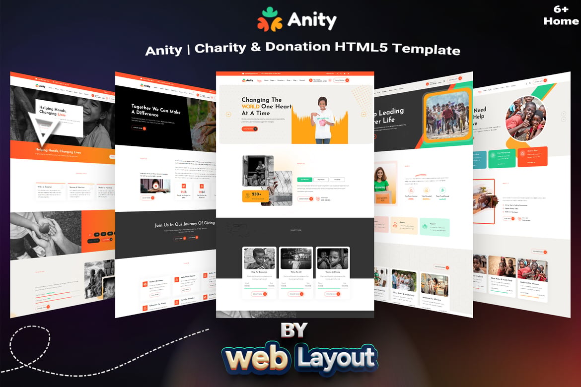 Anity | Template Website untuk Amal dan Donasi yang Modern