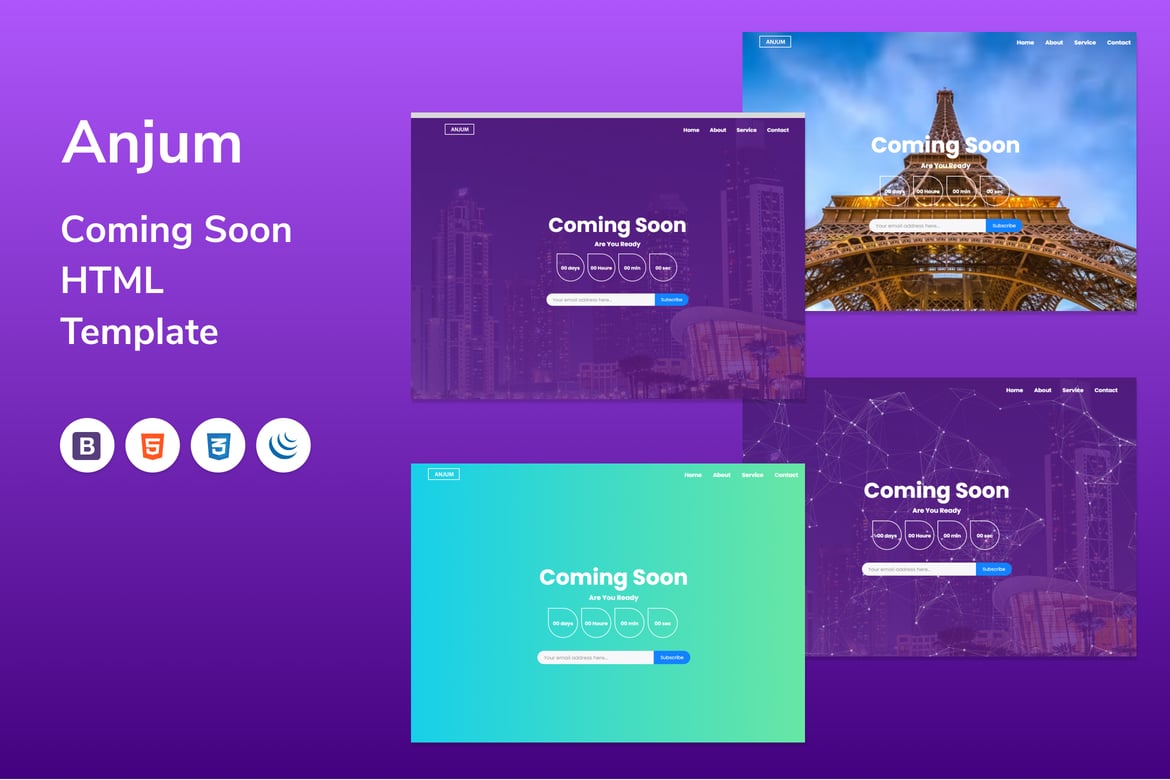 Template Website Anjum: Siap Hadir Dengan Gaya Kreatif