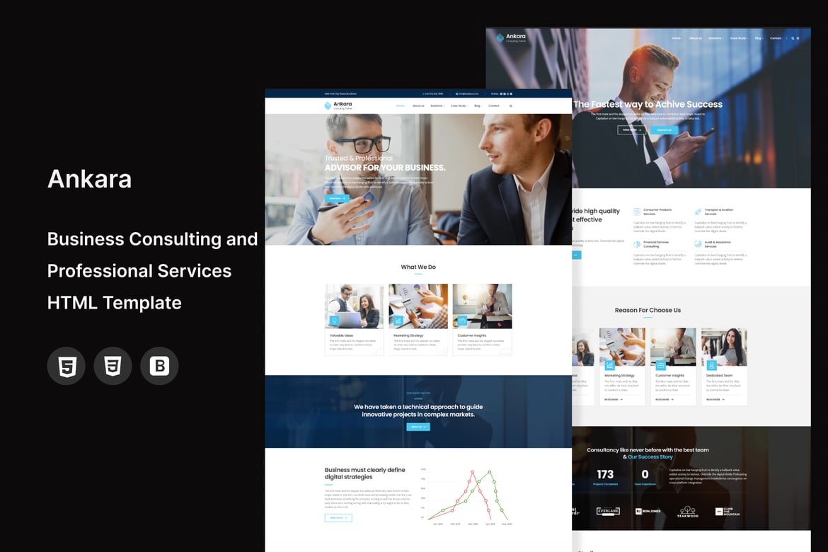 Template Website Profesional Ankara untuk Konsultasi Bisnis