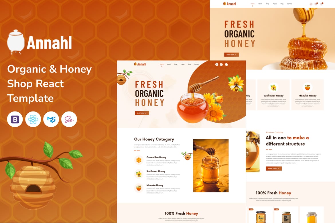 Template Website Annahl - Solusi Modern untuk Toko Madu dan Peternakan Lebah