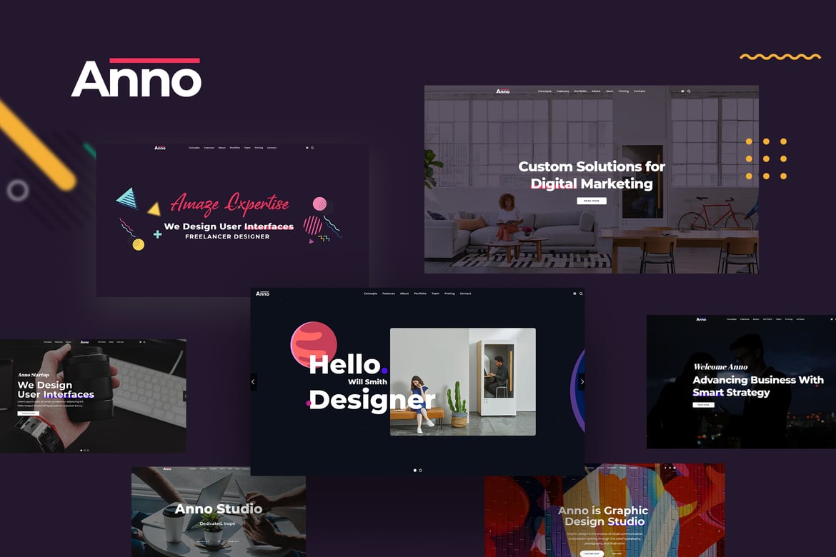 Template Website Anno - Solusi Digital Agency yang Modern
