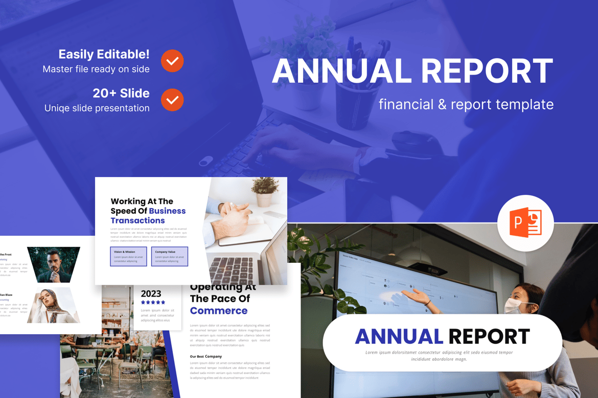 Template Powerpoint Laporan Tahunan yang Menarik untuk Bisnis