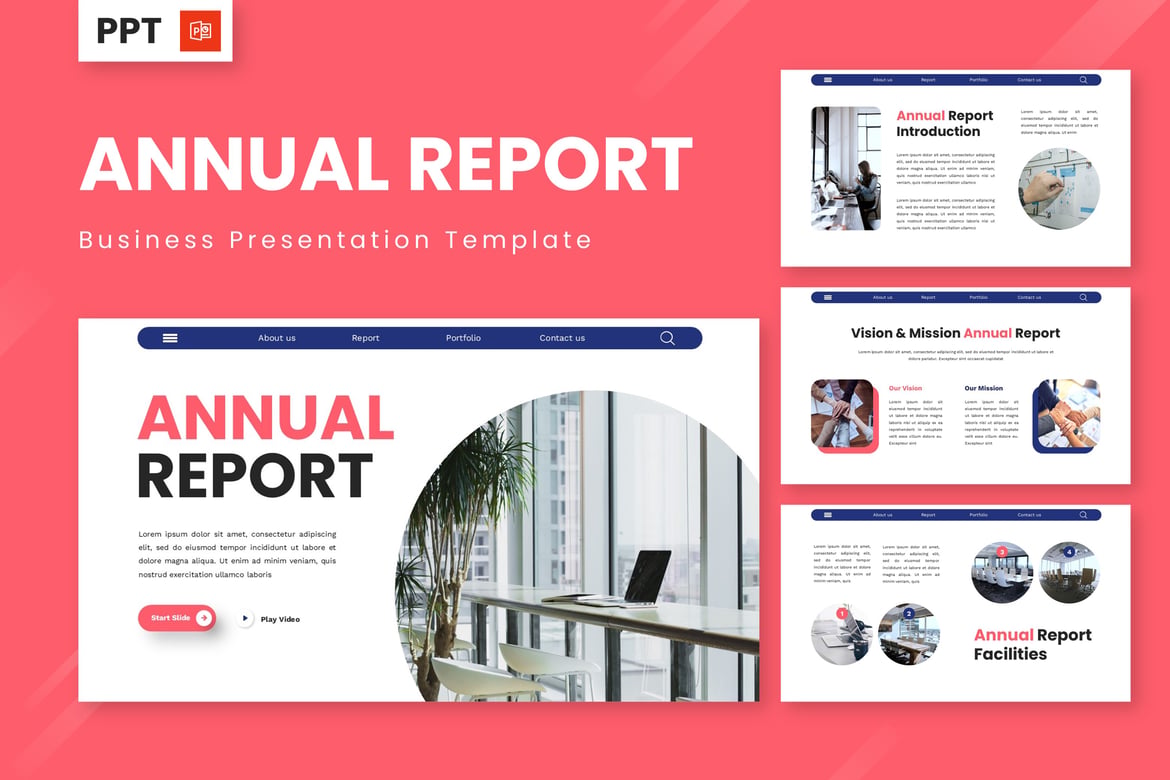Template Powerpoint Laporan Tahunan yang Menarik untuk Bisnis