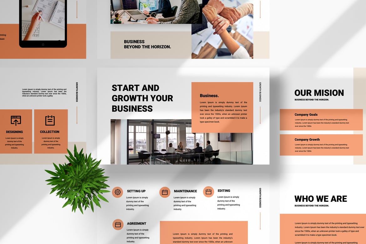 Template PowerPoint Laporan Tahunan yang Modern dan Profesional