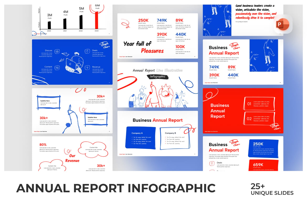 Template Presentasi PowerPoint Laporan Tahunan yang Menarik