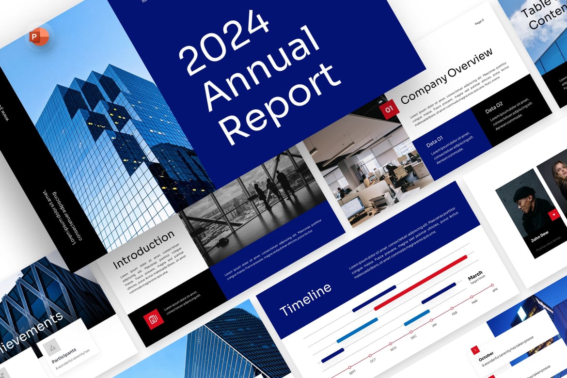 Template PowerPoint Laporan Tahunan yang Menarik