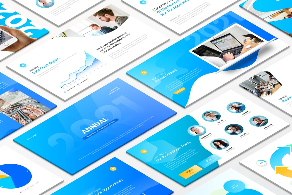 Template Presentasi Laporan Tahunan Profesional