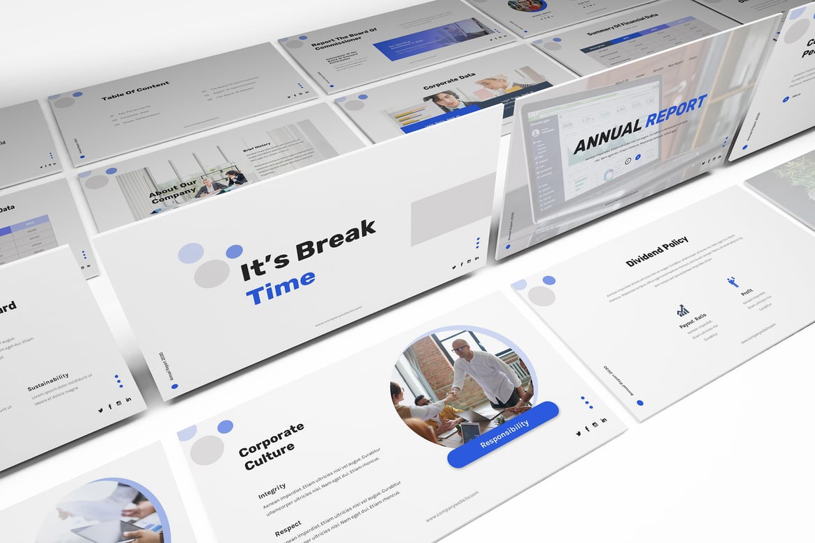 Template Powerpoint Laporan Tahunan yang Menarik dan Profesional