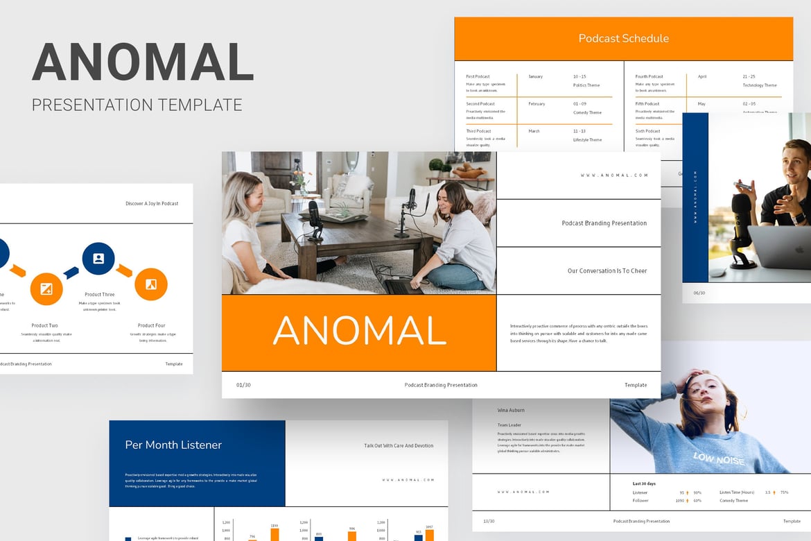 Template Presentasi Podcast Anomal - Desain Powerpoint yang Menarik