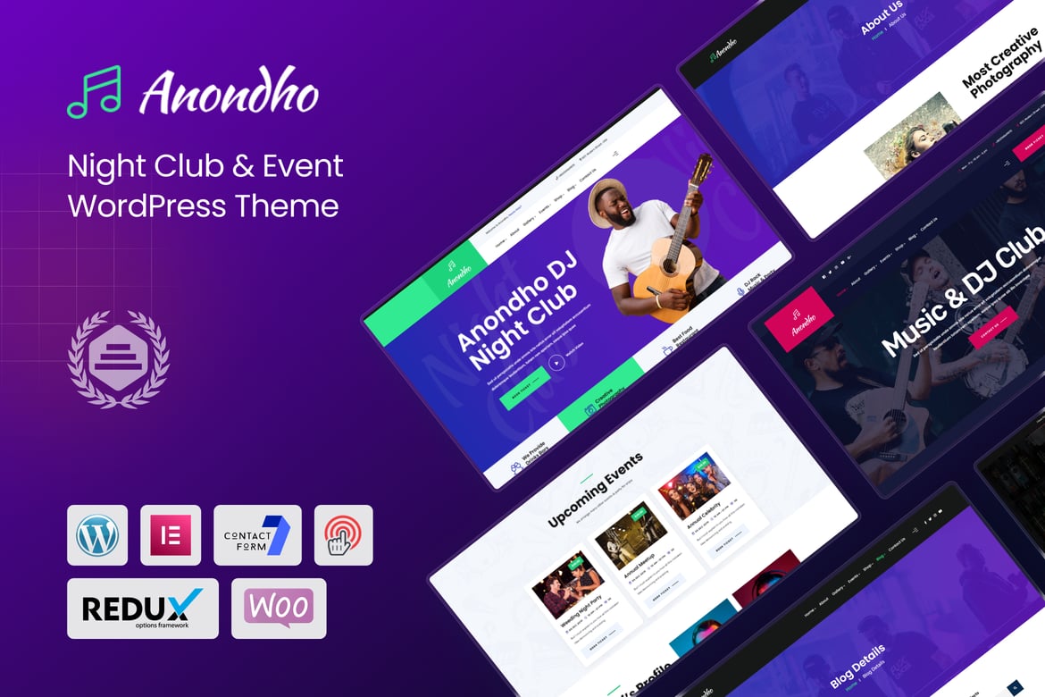Anondho - Tema WordPress Night Club & Event Terbaik untuk Acara Anda