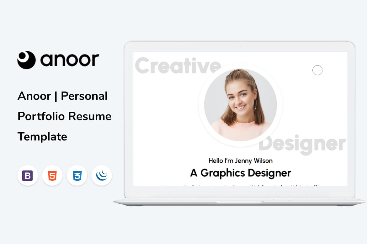 Anoor | Template Website Portofolio Pribadi yang Menarik