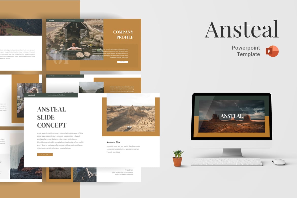 Template PowerPoint Ansteal - Solusi Presentasi Profesional Anda