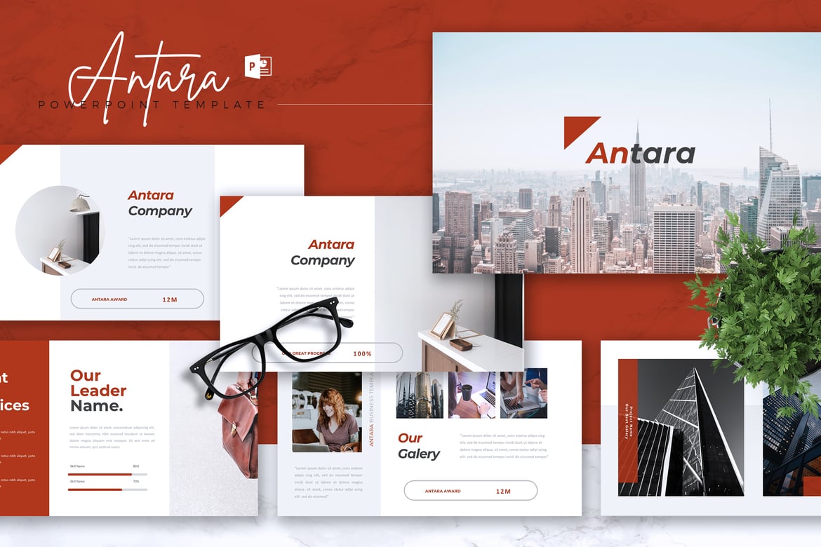 Template Presentasi Bisnis ANTARA - PowerPoint yang Modern dan Efektif