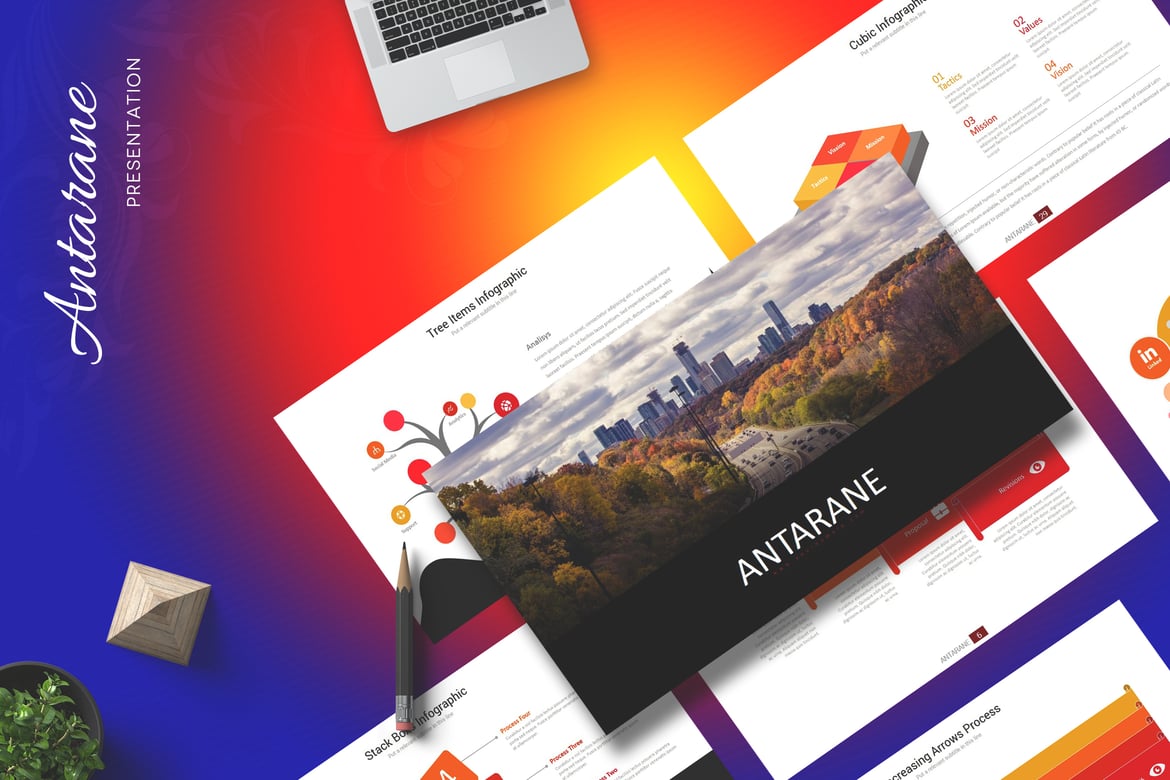 Antarane - Template PowerPoint Kreatif untuk Presentasi Menarik