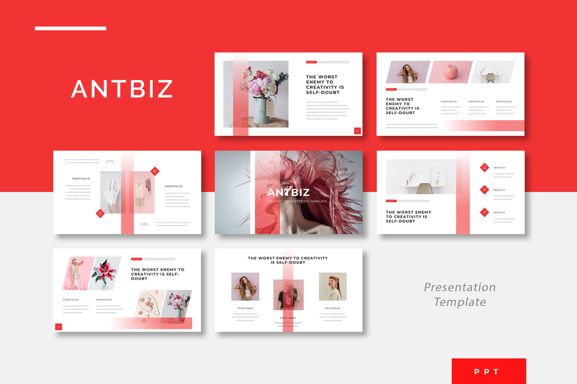 Antbiz - Template Presentasi PowerPoint Kreatif yang Menarik
