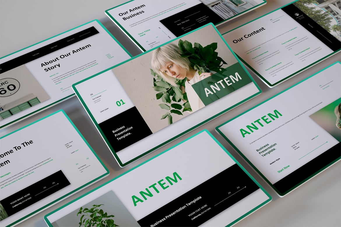 Antem - Template Presentasi PowerPoint Profesional untuk Bisnis