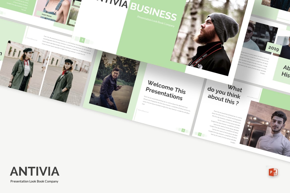 Template Presentasi Powerpoint Antivia - Elegan dan Profesional