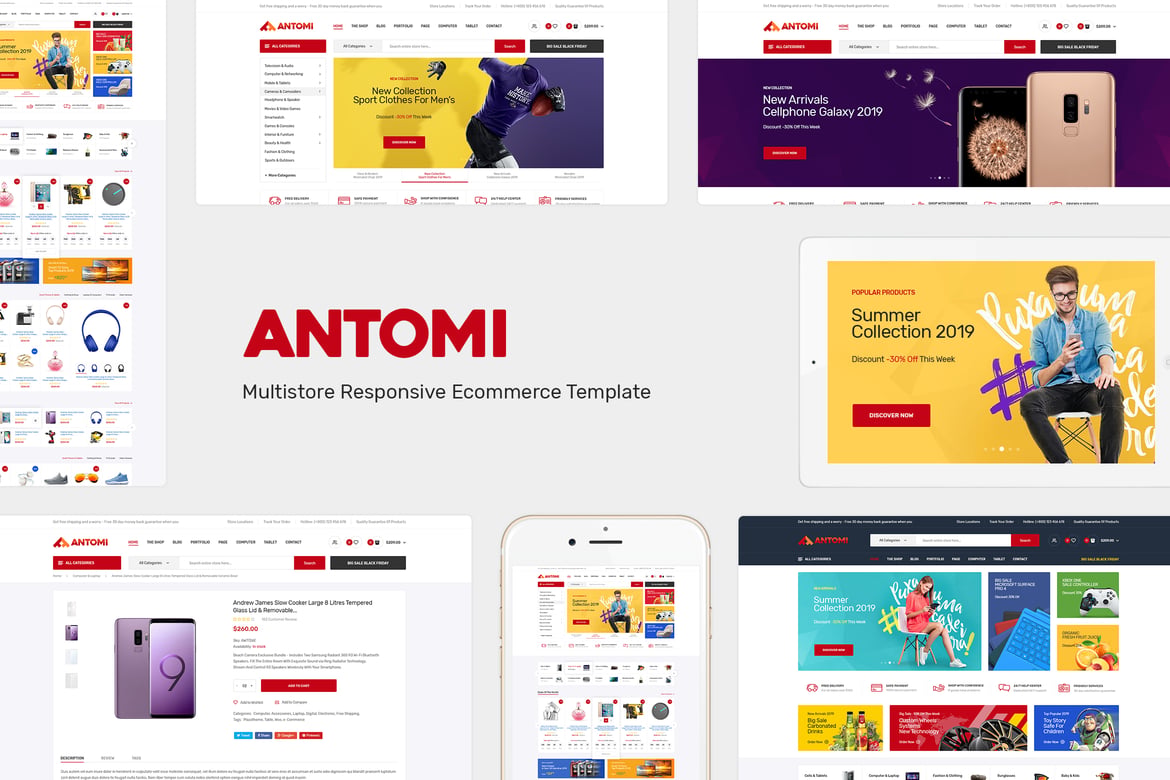 Antomi - Tema WordPress WooCommerce Modern dan Serbaguna