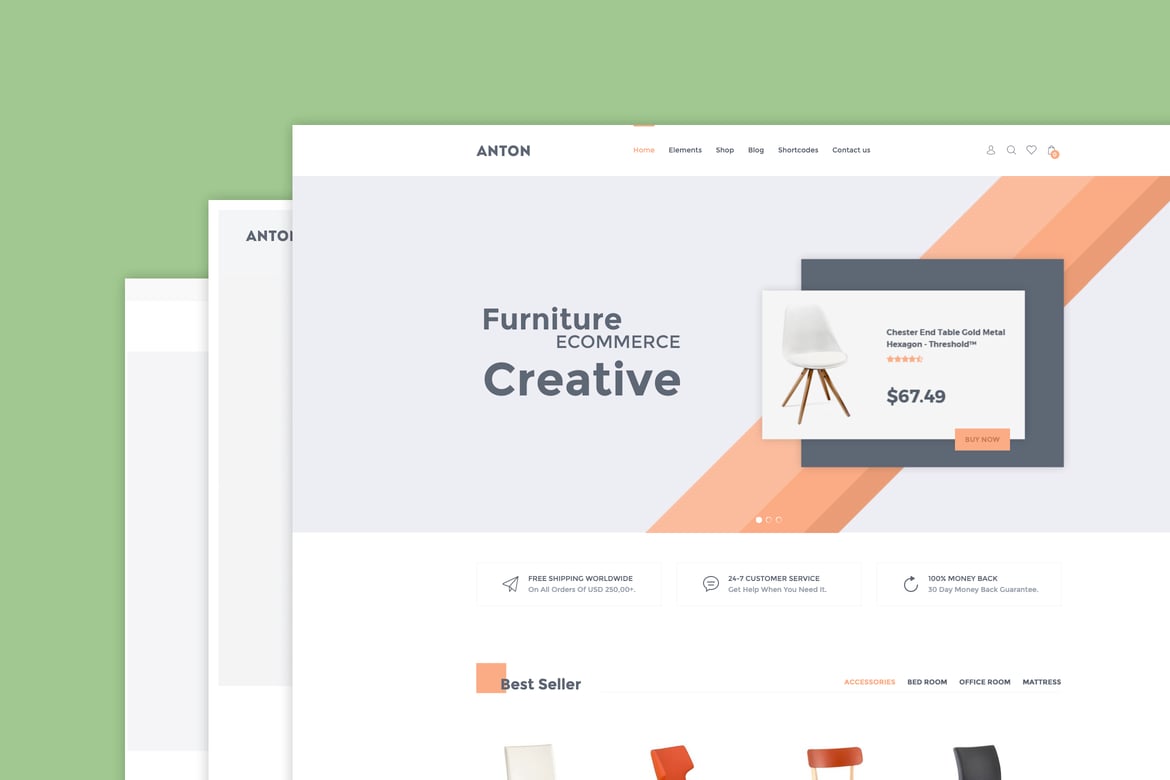 Anton - Tema WordPress WooCommerce untuk Furniture yang Menawan